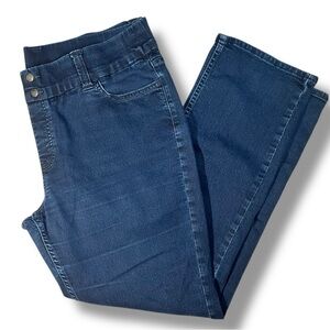 RIDERS BY LEE women's straight leg jeans pull-up in dark blue size 18